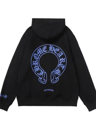 Horseshoe Sanskrit Print Sweatshirt Blue
