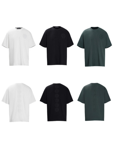 Back a line of horseshoe logo embroidery Tee 3 colors