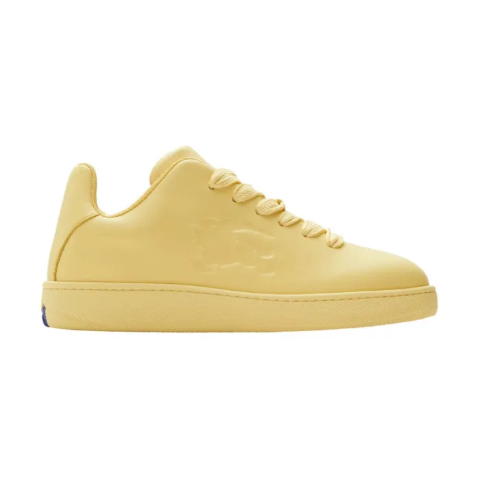 BURB5RRY BOX LOGO-DEBOSSED LEATHER SNEAKERS   BBR098