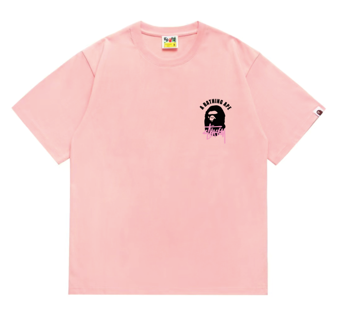 A Bathing Ape Co-branded Logo Print Ape Head tee 8 colors
