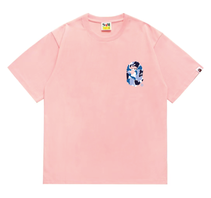 A Bathing Ape Camouflage Blue Print Ape Head tee 5 colors