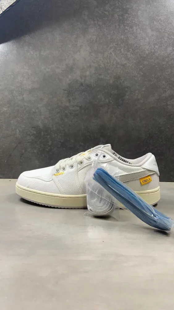 Air Jord@n 1 Retro AJKO Low SP Union White Canvas