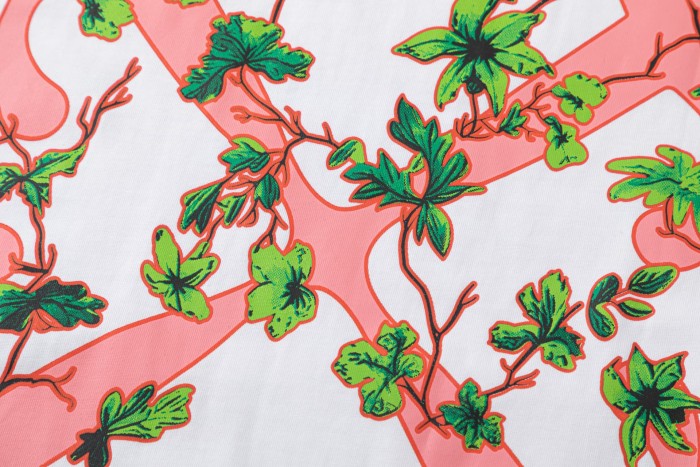 Off-White Green Vine Pink Arrow Print Tee 2 colors