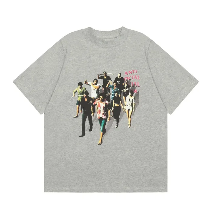 Assc Anti social social club Anti Social Slogan Rose Love Bear Printed Tee 20 colors