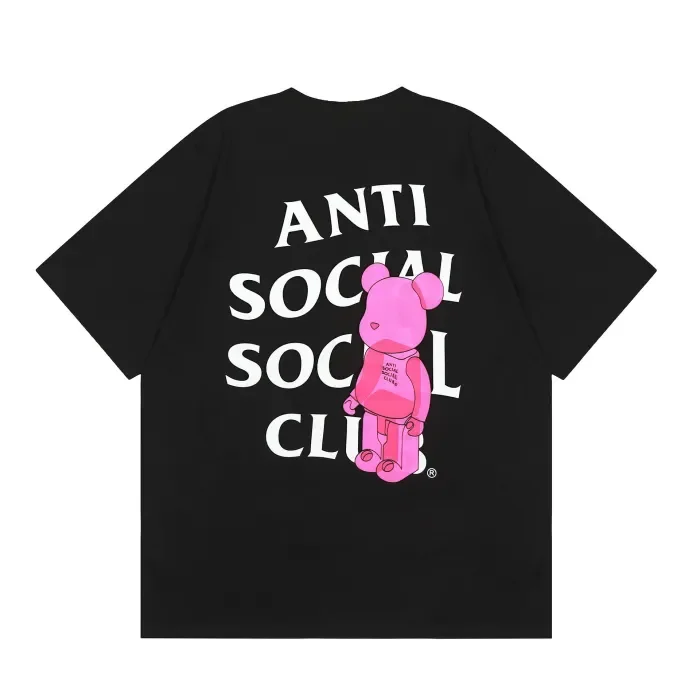 Assc Anti social social club Anti Social Slogan Rose Love Bear Printed Tee 20 colors