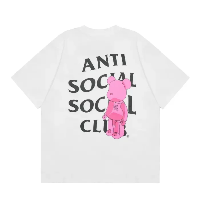 Assc Anti social social club Anti Social Slogan Rose Love Bear Printed Tee 20 colors