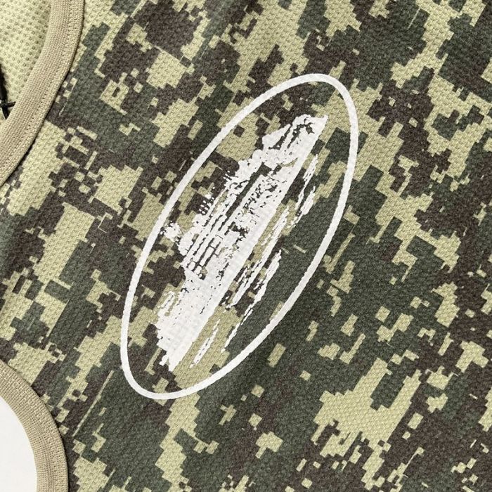 Corteiz Three-color camouflage slim-fit print vest