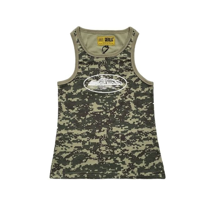 Corteiz Three-color camouflage slim-fit print vest