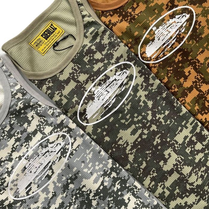Corteiz Three-color camouflage slim-fit print vest