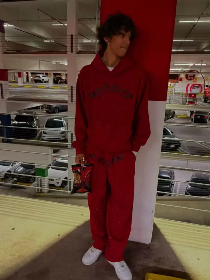 Front and back Rhinestone monogrammed Hoodie & Pants Set