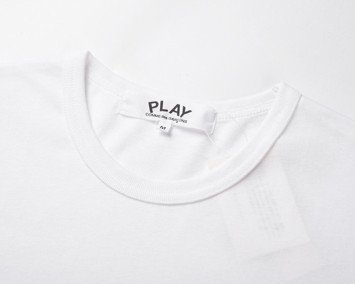 Cdg Play PLAY Classic Red Heart Letter Print Tee