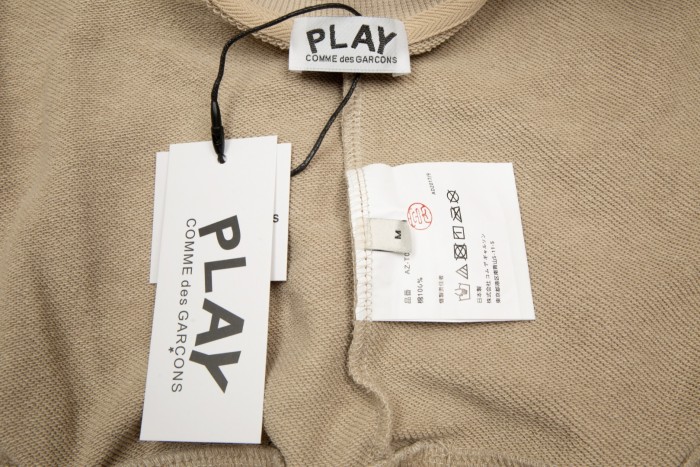 Cdg Play Hemp rope hand-stitched love heart round neck Sweatshirt 3 colors
