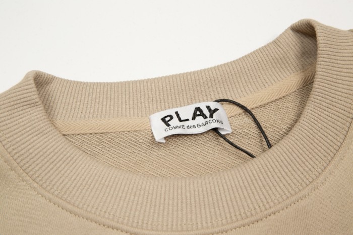 Cdg Play Hemp rope hand-stitched love heart round neck Sweatshirt 3 colors