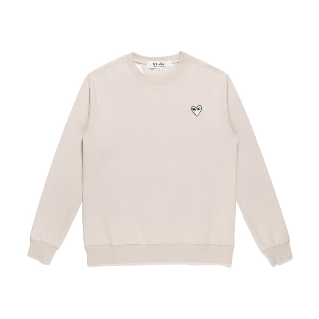 Cdg Play Classic crocheted blank love crew-neck hoodie