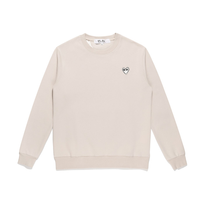 Cdg Play Classic crocheted blank love crew-neck hoodie