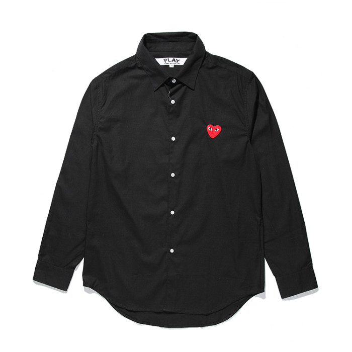 Cdg Play Base color single red heart shirt 3 colors