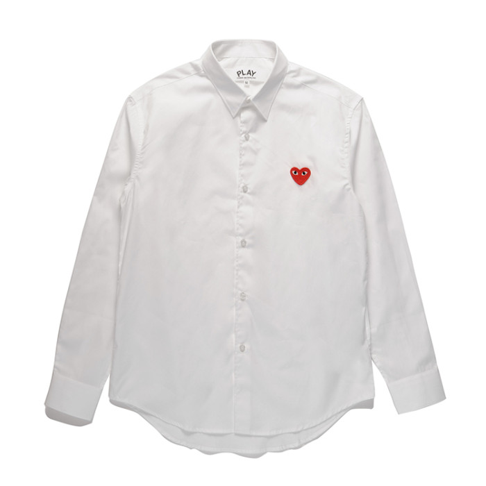 Cdg Play Base color single red heart shirt 3 colors