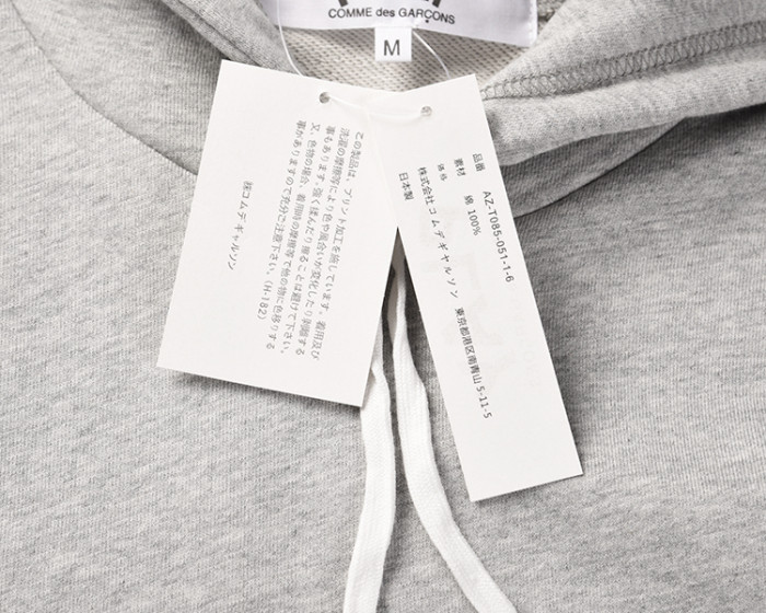 Cdg Play Bold Alphabet Print Hoodie