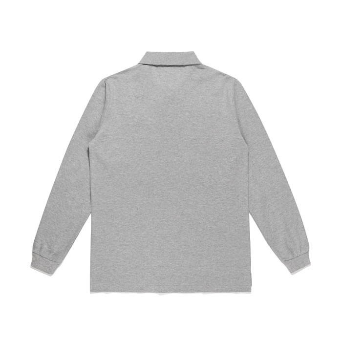 Cdg Play Classic Black Heart Long Sleeve Embroidered Polo Shirt 3 Colors