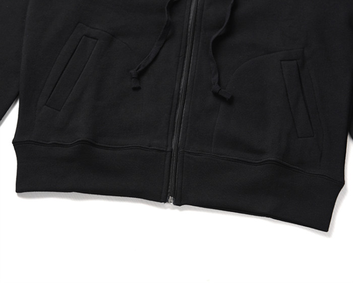Cdg Play Double heart zipper printed hoodie 2 colors