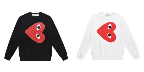 Headtilt single heart printed crew-neck hoodie 2 colors