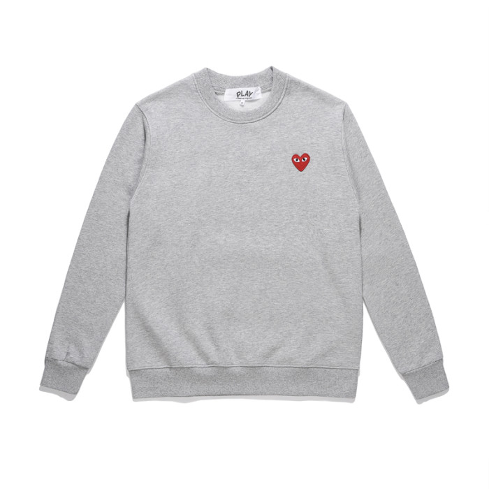 Cdg Play Classic Right Chest Red Heart Crew hoodie