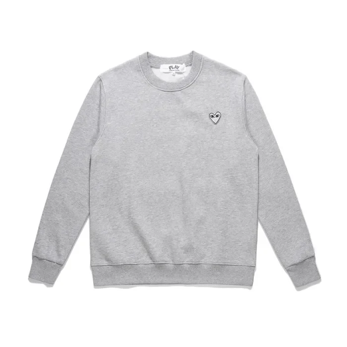 Cdg Play Trendy Personalized White Heart Print Sweatshirt 3colors