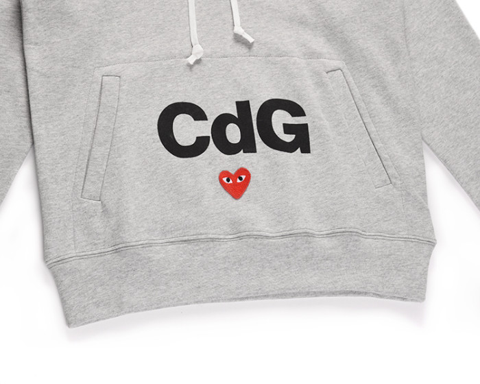 Cdg Play Bold Alphabet Print Hoodie