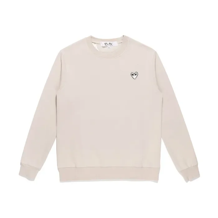 Cdg Play Classic crocheted blank love crew-neck hoodie