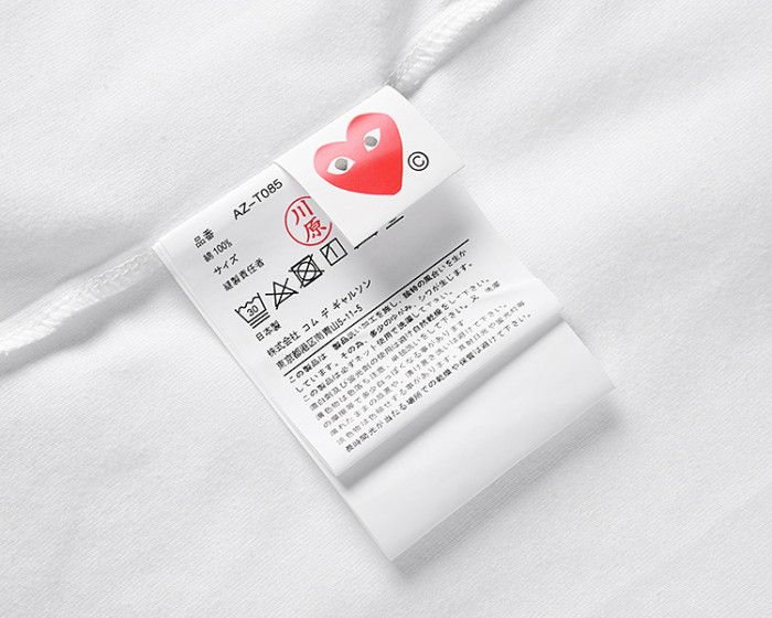 Cdg Play Love circle logo printed long sleeve 2 colors