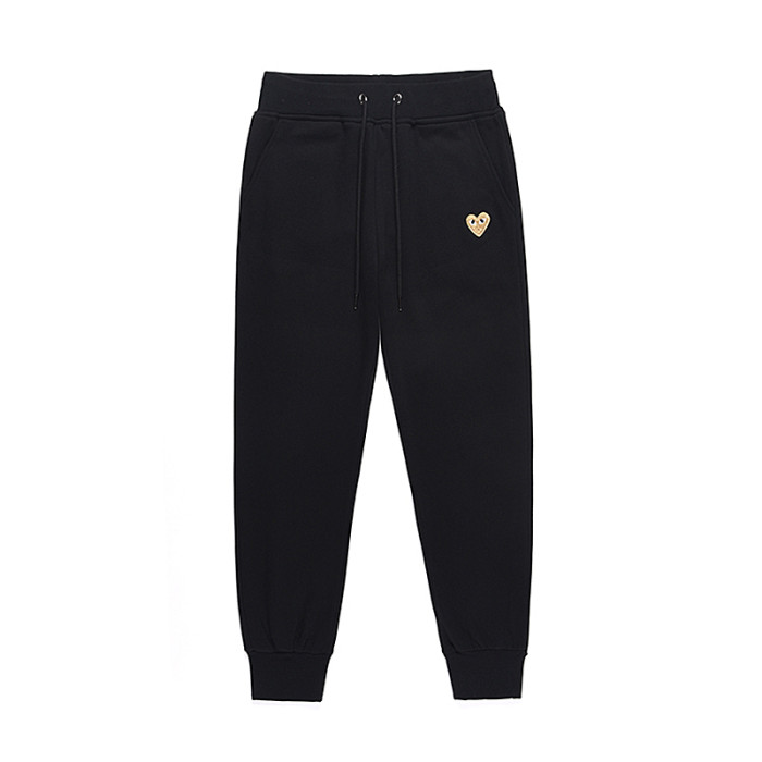 Cdg Play Single Heart Solid Color Loose Fit Sweatpants 4 colors