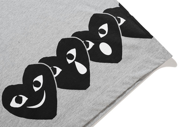 Cdg Play Horizontal 4-in-1 Heart Emoji tee 3 colors