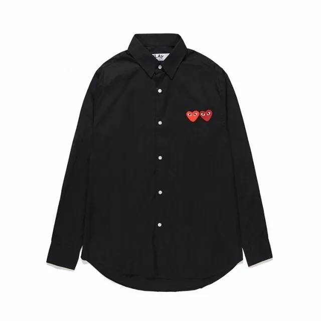 Base color double red heart shirt 3 colors