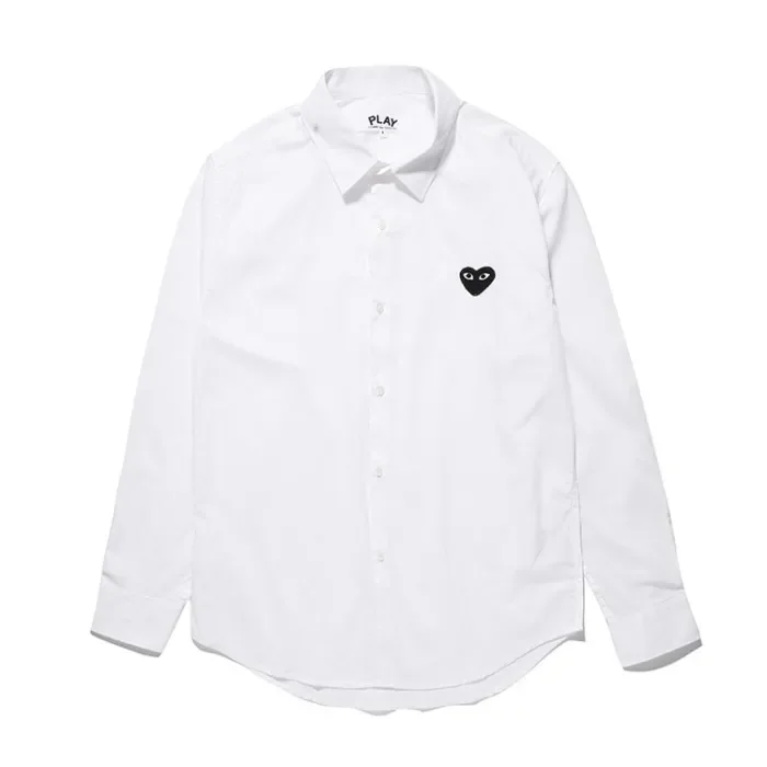 Cdg Play Base color single black heart shirt 2 colors