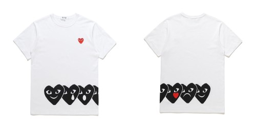 Cdg Play Horizontal 4-in-1 Heart Emoji tee 3 colors
