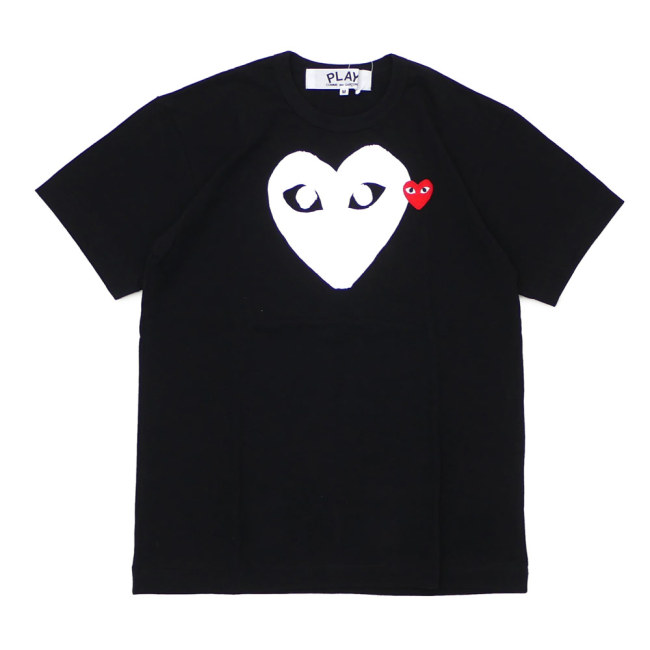 Cdg Play White Love Pattern Eyes Print T-shirt