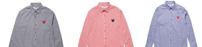 Cdg Play chequered shirt 3 colors