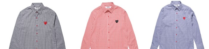Cdg Play chequered shirt 3 colors