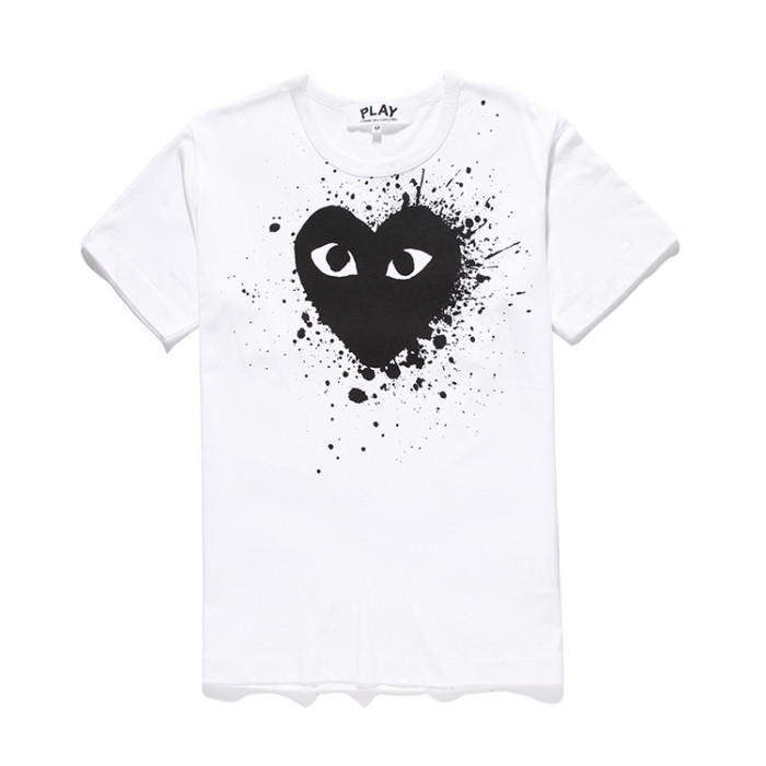 Cdg Play Love Splash Ink Print T-shirt 3colors