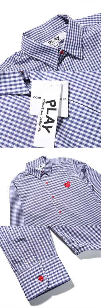 Cdg Play chequered shirt 3 colors