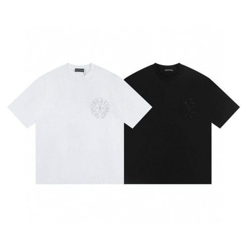 White blue red gradient pattern printed tee