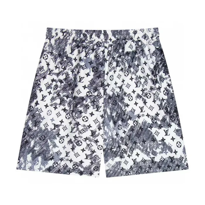 Tie-dyed cross-letter printed shorts