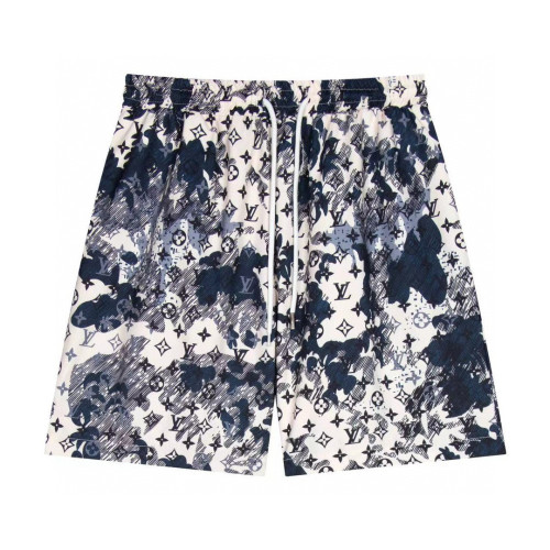 Tie-dyed cross-letter printed shorts