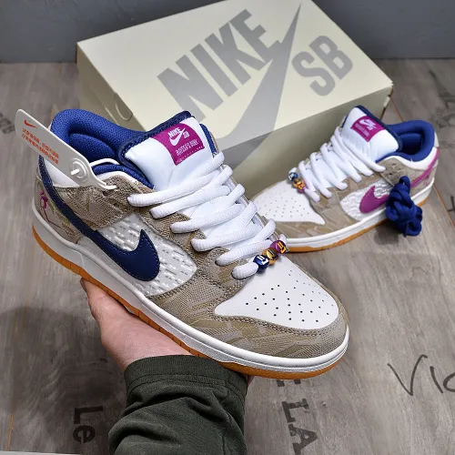 [Up to size US13]N*ke SB D Resha Lee gray and white sneaker