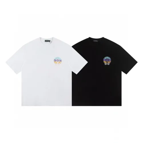 Four-color gradient symbol letter cross-stitch printed tee