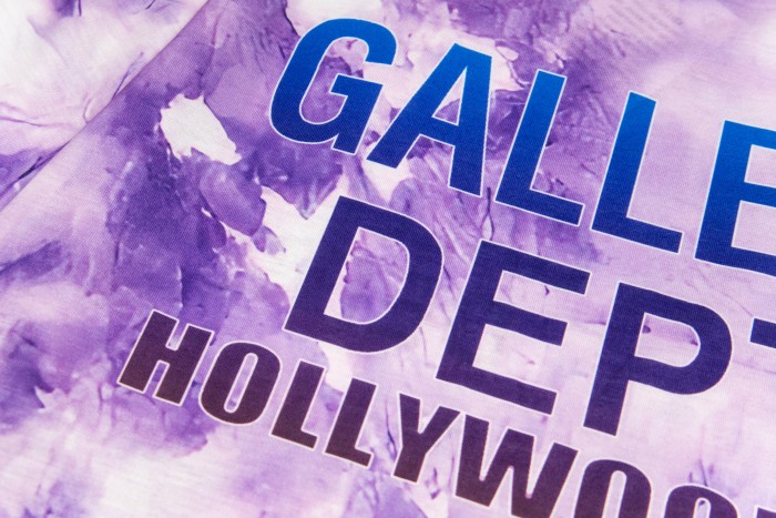 GaIIery dept Vintage purple tie-dyed washed printed tee