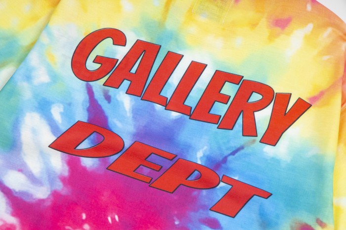 GaIIery dept Retro tie-dyed rainbow splash washed printed tee
