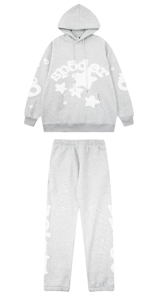 Young Thug-Sp5der Digital number 5 and stars Print hoodie & pants set
