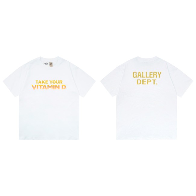 GaIIery dept Retro embossed logo washed printed tee