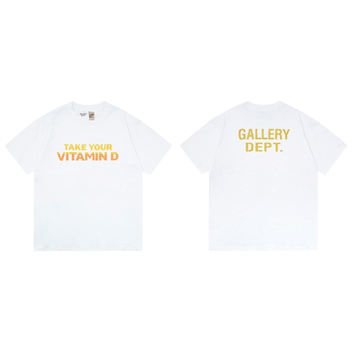 GaIIery dept Retro embossed logo washed printed tee